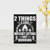 Carte 2 Choses Que J'Aime Le Poids Pas Le Bodybuil (Fleur jaune)