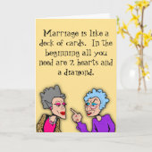 Carte 2 Coeurs et un diamant (Fleur jaune)