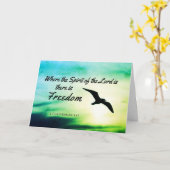 Carte 2 Corinthiens 3:17 Liberté Bible Verse (Fleur jaune)