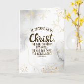 Carte 2 Corinthiens 5:17 Si quelqu'un est en Christ (Fleur jaune)