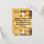 Carte 2 Corinthiens 5:8 KJV Bible Écriture Pic Salutatio (Devant/Arrière en situation)