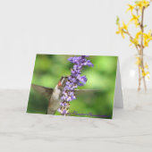 Carte 2 de colibri (Fleur jaune)