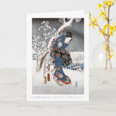 Carte 2 de geisha de neige (Fleur jaune)