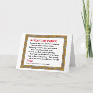 Carte #2 de prière de Noël (Donald Trump)