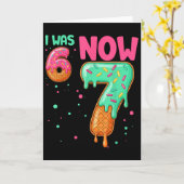 Carte 2 Faces 67 J'étais 6 Maintenant 7 Devant Et Ck  (Fleur jaune)