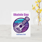 Carte 2 février - Jour de l'ukulélé (Fleur jaune)