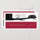 Carte 2 Livret auto-coupé avant le lit Robin & Nest Sign (Devant / Derrière)