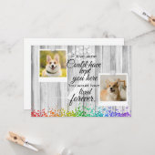 Carte 2 Photo Collage Pet Souvenir commémoratif (Devant/Arrière en situation)