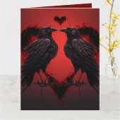 Carte 2 Raven et Gothic Heart (Fleur jaune)