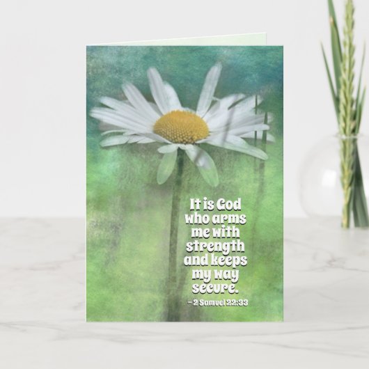 Carte 2 Samuel 22:33 C'est Dieu qui m'arme avec force (Devant)