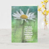 Carte 2 Samuel 22:33 C'est Dieu qui m'arme avec force (Fleur jaune)