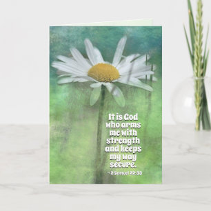 Carte 2 Samuel 22:33 C'est Dieu qui m'arme avec force