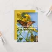 Carte 2 Samuel 22:33 KJV Bible Écriture Pic Salutation (Devant/Arrière en situation)