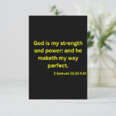 Carte 2 Samuel 22:33 KJV Bible Écriture Salutation (Debout devant)