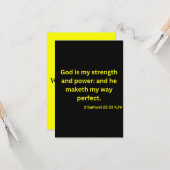 Carte 2 Samuel 22:33 KJV Bible Écriture Salutation (Devant/Arrière en situation)