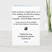 Carte 2 swans en hiver (Dos)