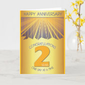 Carte 2 Year Sober Anniversary | Golden Ray 12 Step  (Fleur jaune)