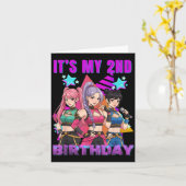 Carte 2 Years Old Birthday K P Kids 2nd Birthday Girls K (Fleur jaune)