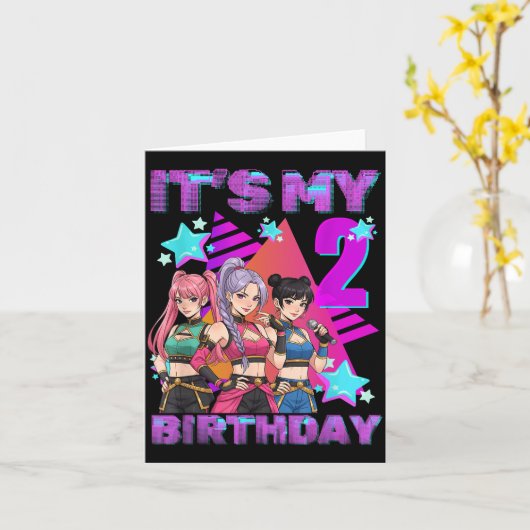 Carte 2 Years Old Birthday K P Kids 2nd Birthday Girls K (Fleur jaune)