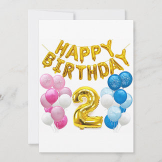 Carte 2e année Joyeux anniversaire 2