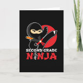 Carte 2e année Ninja Kick Premier jour Retour à l'école (Devant)