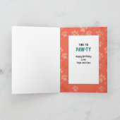 Carte 2e anniversaire adorable dessin de chat drôle Dire (Intérieur)