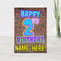 2e anniversaire - Amusant, Graffiti urbain inspiré