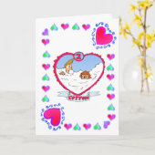 Carte 2e anniversaire Coton (Fleur jaune)