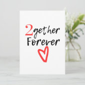 Carte 2e anniversaire de mariage (Debout devant)
