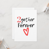 Carte 2e anniversaire de mariage (Devant/Arrière en situation)