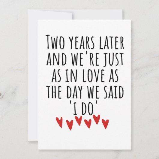 Carte 2e anniversaire de mariage (Devant)