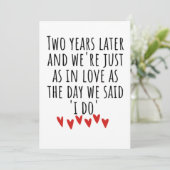 Carte 2e anniversaire de mariage (Debout devant)