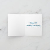 Carte 2e anniversaire de mariage en jours deux ans plus (Intérieur)