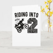 Carte 2e anniversaire Giant Dirt Bike 2 ans Motocross (Fleur jaune)