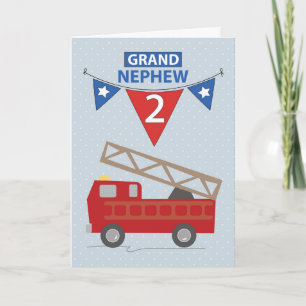 Carte 2e anniversaire Grand Nephew Nom personnalisé Cami