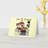 Carte 2e anniversaire Pirate Tshirts et cadeaux (Fleur jaune)