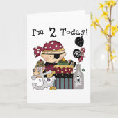 Carte 2e anniversaire Pirate Tshirts et cadeaux (Fleur jaune)
