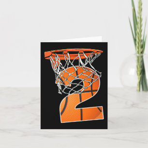 Carte 2e Anniversaire Sport 2 Ans Basketball 2 Garçons K