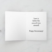 Carte 2e mariage :Anniversaire (Intérieur)