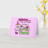 Carte 2e t-shirts et cadeaux d'anniversaire Kitten (Fleur jaune)