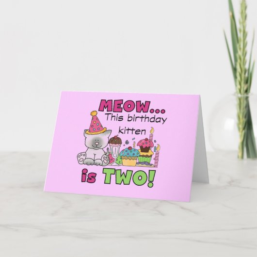 Carte 2e t-shirts et cadeaux d'anniversaire Kitten (Devant)
