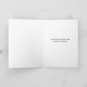 Carte 2ème Anniversaire Chiot Thème - Chien bleu mignon  (Intérieur)