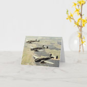 Carte 2ÈME GUERRE MONDIALE trois Messerschmitt ME-110 (Fleur jaune)