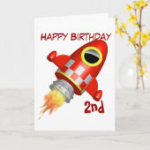 Carte 2ème thème de bateau de Rocket de joyeux (Fleur jaune)