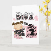 Carte 2èmes T-shirts et cadeaux d'anniversaire de petite (Fleur jaune)