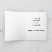 Carte 2nd Anniversary Funny Weird and Wonderful (Intérieur)