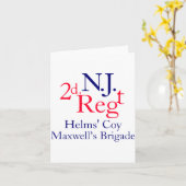 Carte 2nd New Jersey Regiment (Fleur jaune)