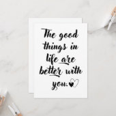 Carte 2nd wedding anniversary (Devant/Arrière en situation)