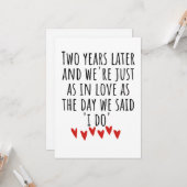 Carte 2nd wedding anniversary (Devant/Arrière en situation)