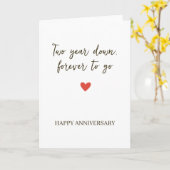 Carte 2st Anniversary – Two Year Down Forever to Go (Fleur jaune)